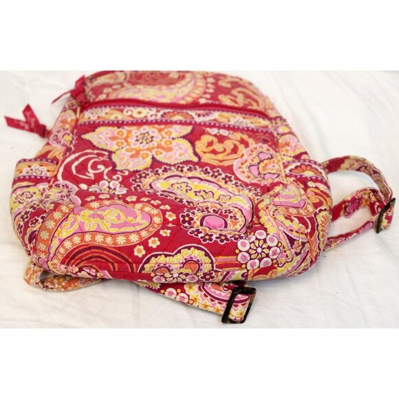 Vera Bradley Raspberry Fizz Paisley Mini Backpack Small Adjustable Straps - Picture 5 of 11